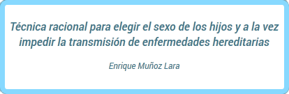 T&eacute;cnica racional para elegir el sexo de los hijos